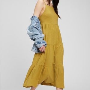 NWT High Neck Tiered Midi Dress